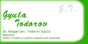 gyula todorov business card